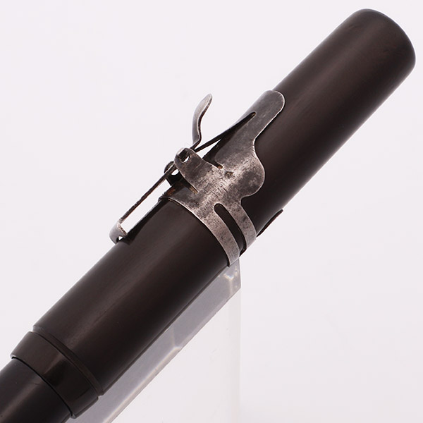 Mabie Todd Swan 3501 Fountain Pen Black Hard Rubber, Italic Nib